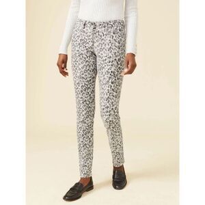 J. McLaughlin Lexi Slim Jeans - Watercolor Gray Cheetah